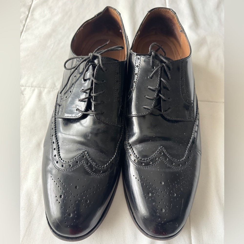 Mens Florsheim Classic Black Leather Dress Shoes- Size 13